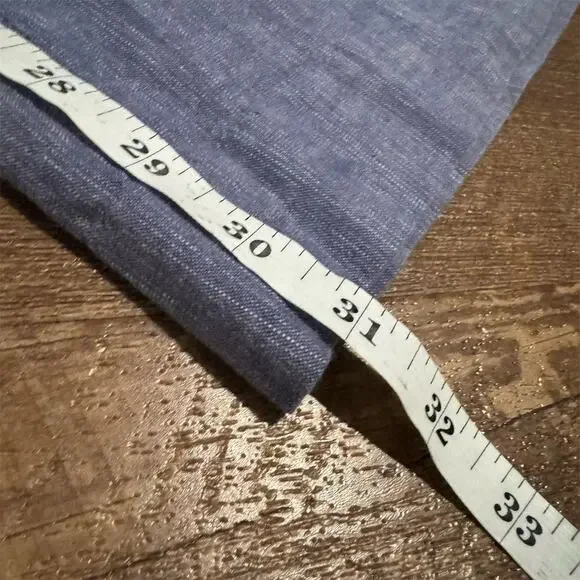 Banana Republic Martin Wide Leg Pants Blue Cotton Linen Lightweight Breathable 6 - Picture 9 of 9